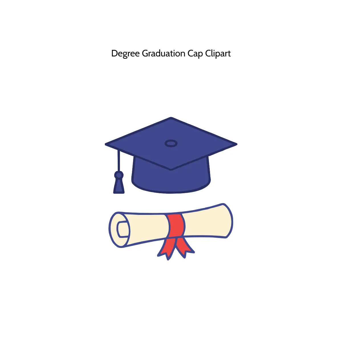 Free Degree Graduation Cap Vector Clipart (PNG, SVG) to Edit Online