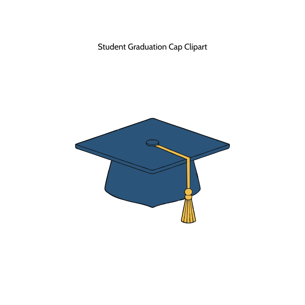 Free Student Graduation Cap Vector Clipart (PNG, SVG) to Edit Online
