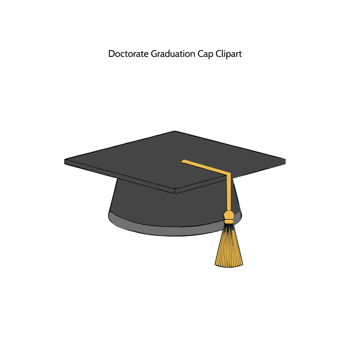 Free Doctorate Graduation Cap Vector Clipart (PNG, SVG) to Edit Online
