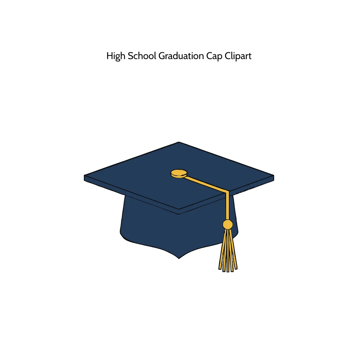 Free High School Graduation Cap Vector Clipart (PNG, SVG) to Edit Online