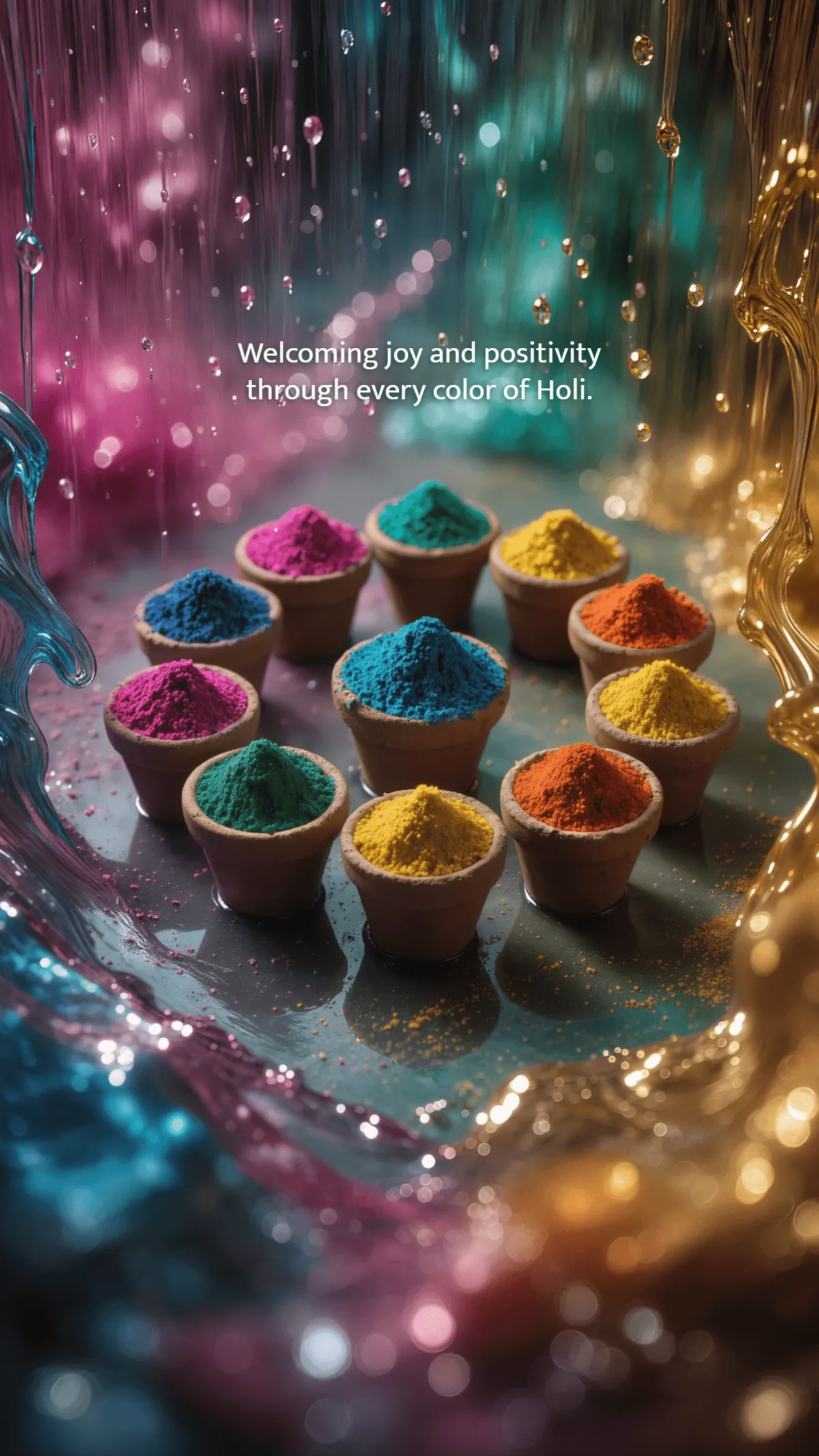 Free Playful Colors Holi Wallpaper Template to Edit Online