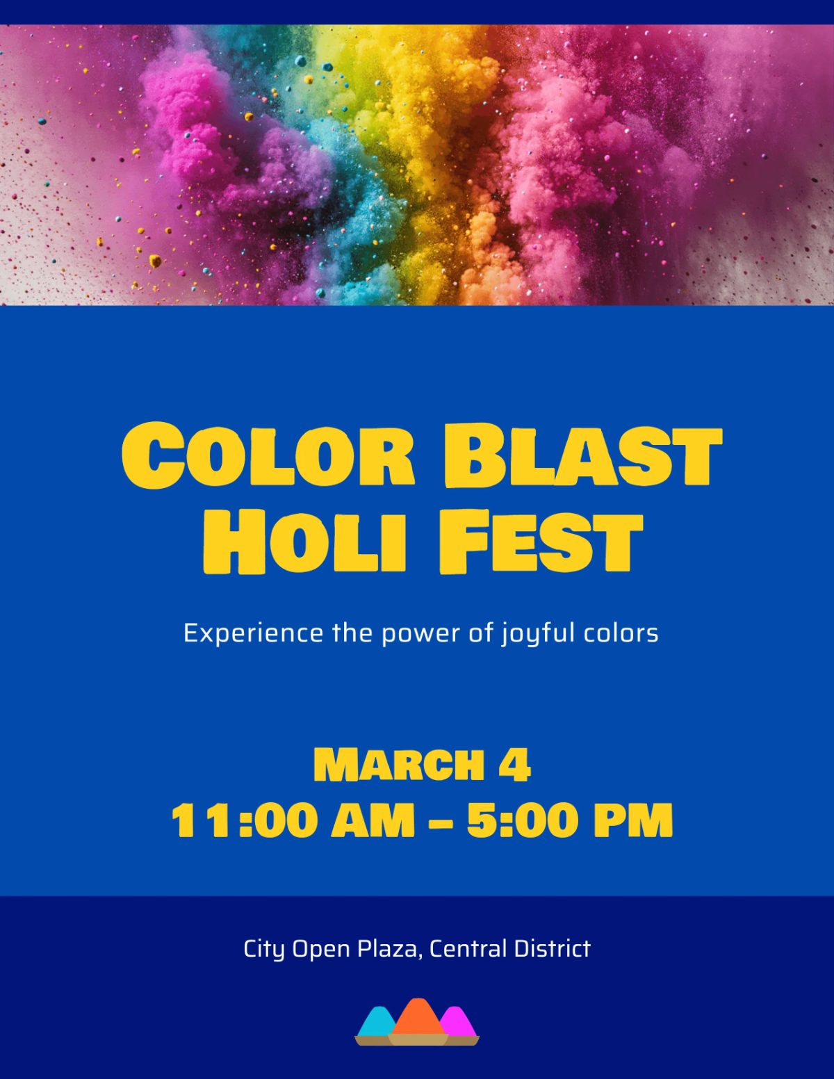 Free Color Blast Holi Flyer Template to Edit Online Free Color Blast Holi Flyer Template to Edit Online