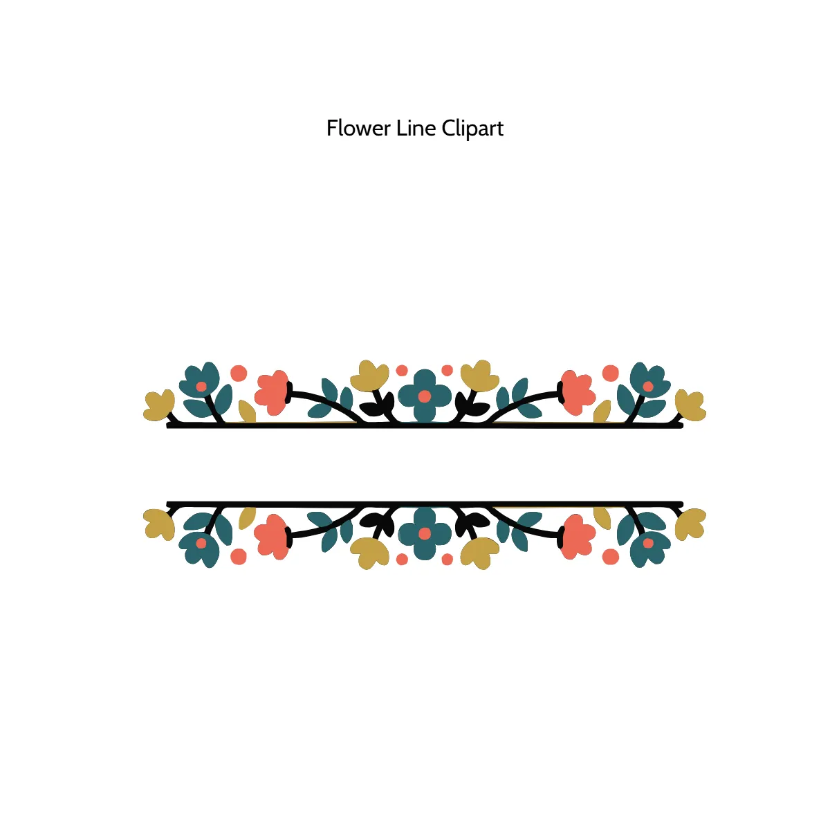 Free Flower Line Vector Clipart (PNG, SVG) to Edit Online