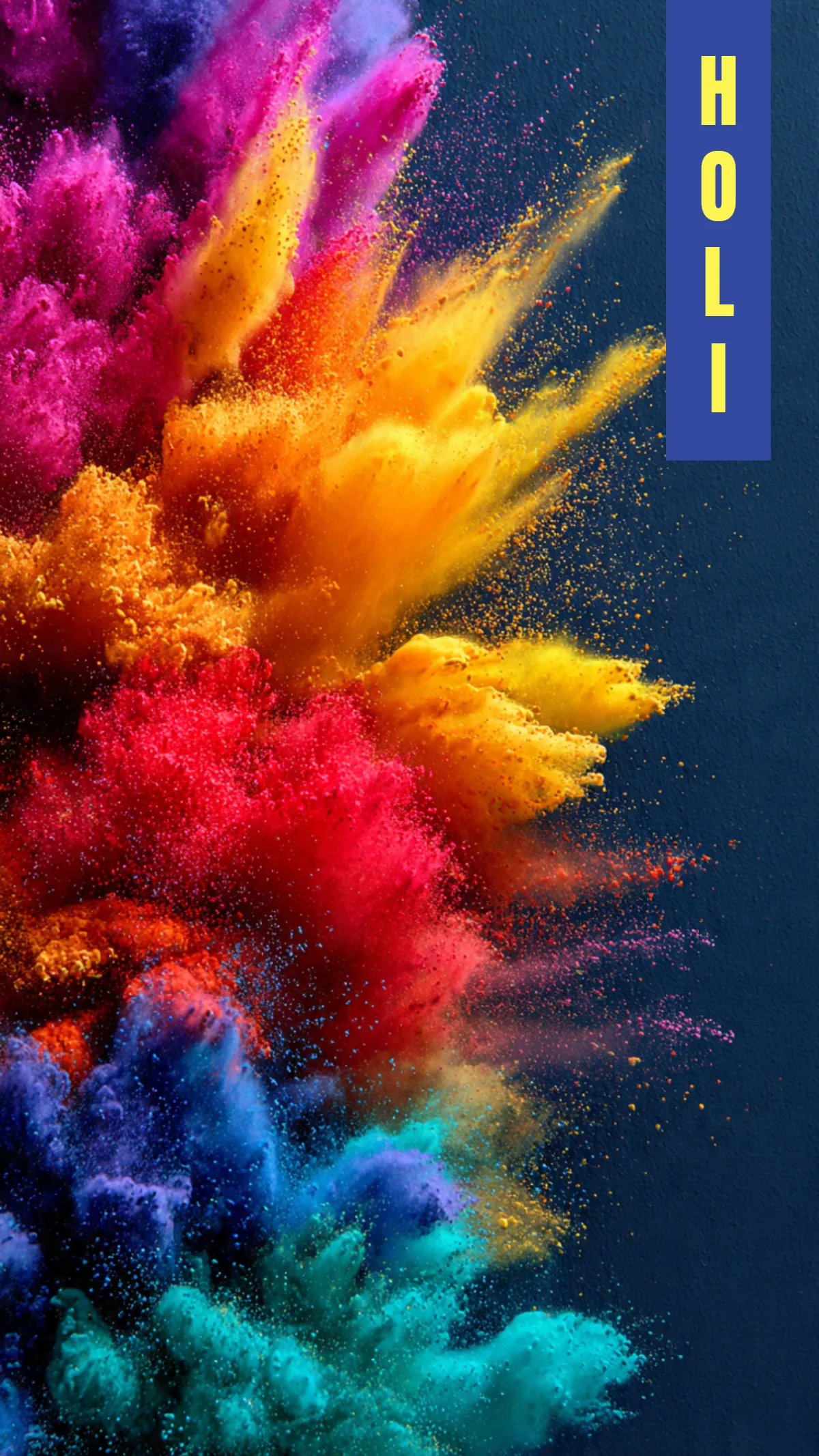 Free Minimalist Holi Wallpaper Template to Edit Online