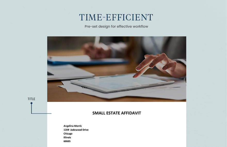 Purpose of Small Estate Affidavit Template