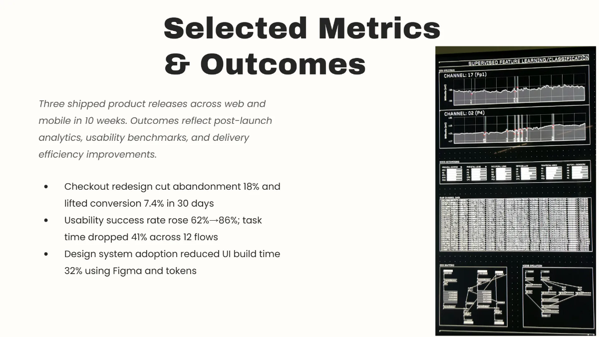 Free UX/UI Designer Portfolio Slides Template to Edit Online