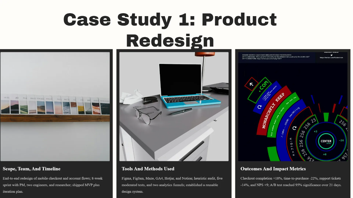 Free UX/UI Designer Portfolio Slides Template to Edit Online