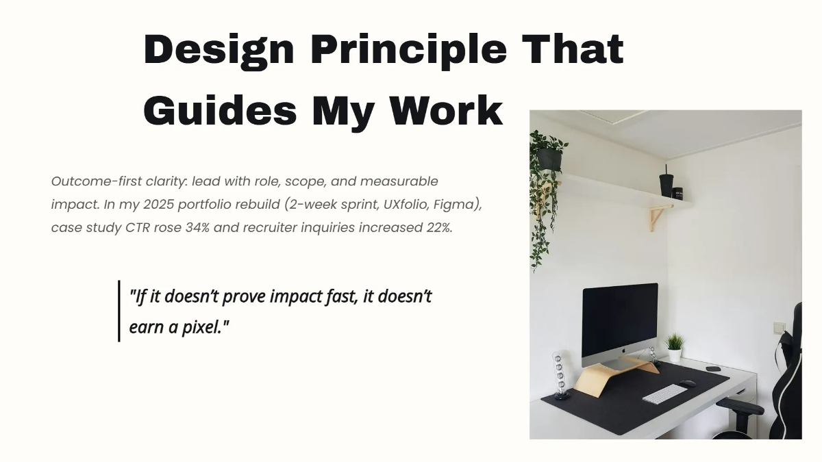 Free UX/UI Designer Portfolio Slides Template to Edit Online