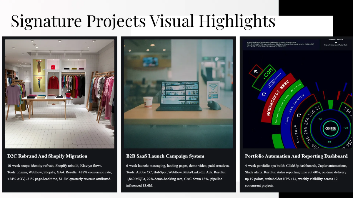 Free Creative Agency Portfolio Deck Template to Edit Online