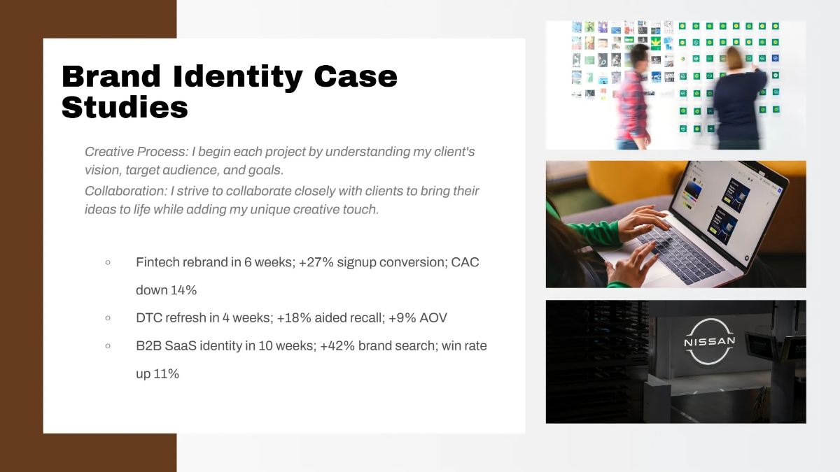 Free Creative Agency Portfolio Deck Template to Edit Online