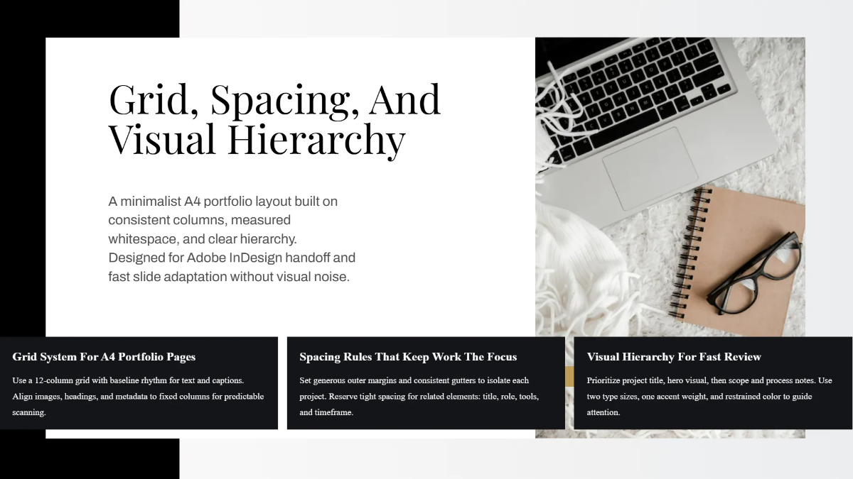 Free Minimalist Portfolio Presentation Template to Edit Online