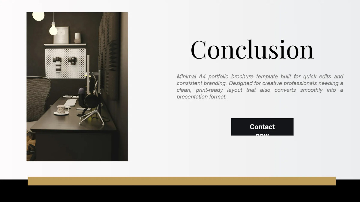 Free Minimalist Portfolio Presentation Template to Edit Online