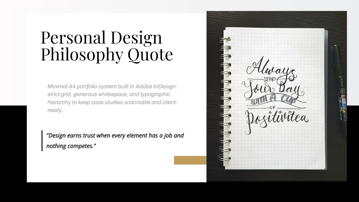 Free Minimalist Portfolio Presentation Template to Edit Online