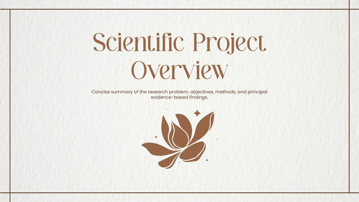 Free Scientific Research Project Presentation to Edit Online