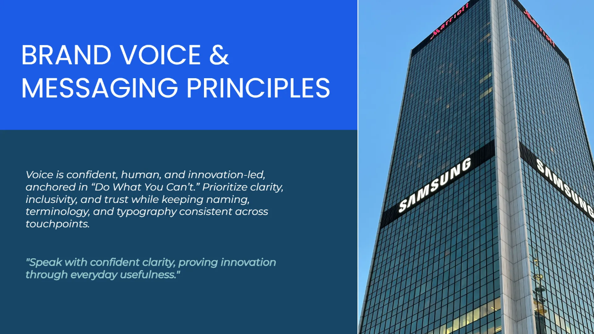 Free Samsung Brand Identity Deck Template to Edit Online