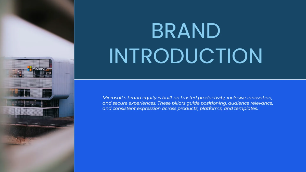 Free Microsoft Branding Presentation Template to Edit Online