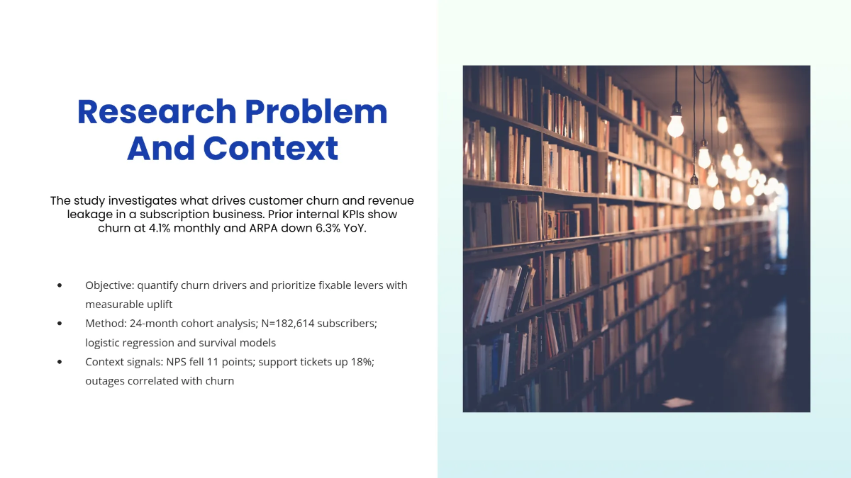 Free Business Research Report Presentation Template to Edit Online