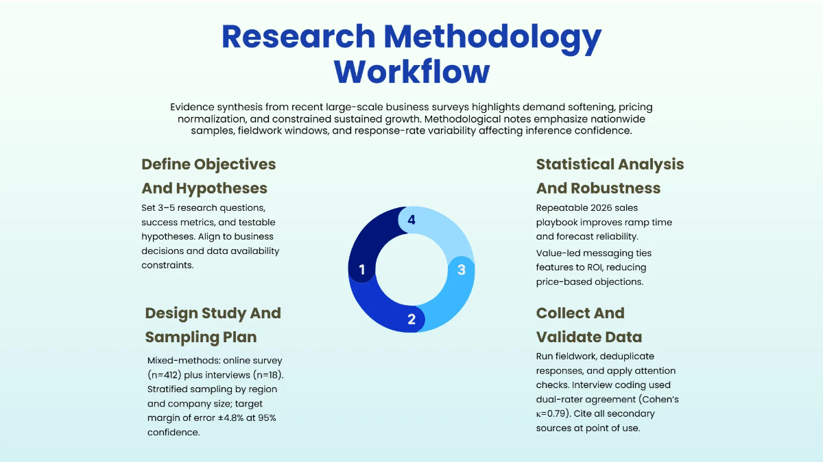 Free Business Research Report Presentation Template to Edit Online