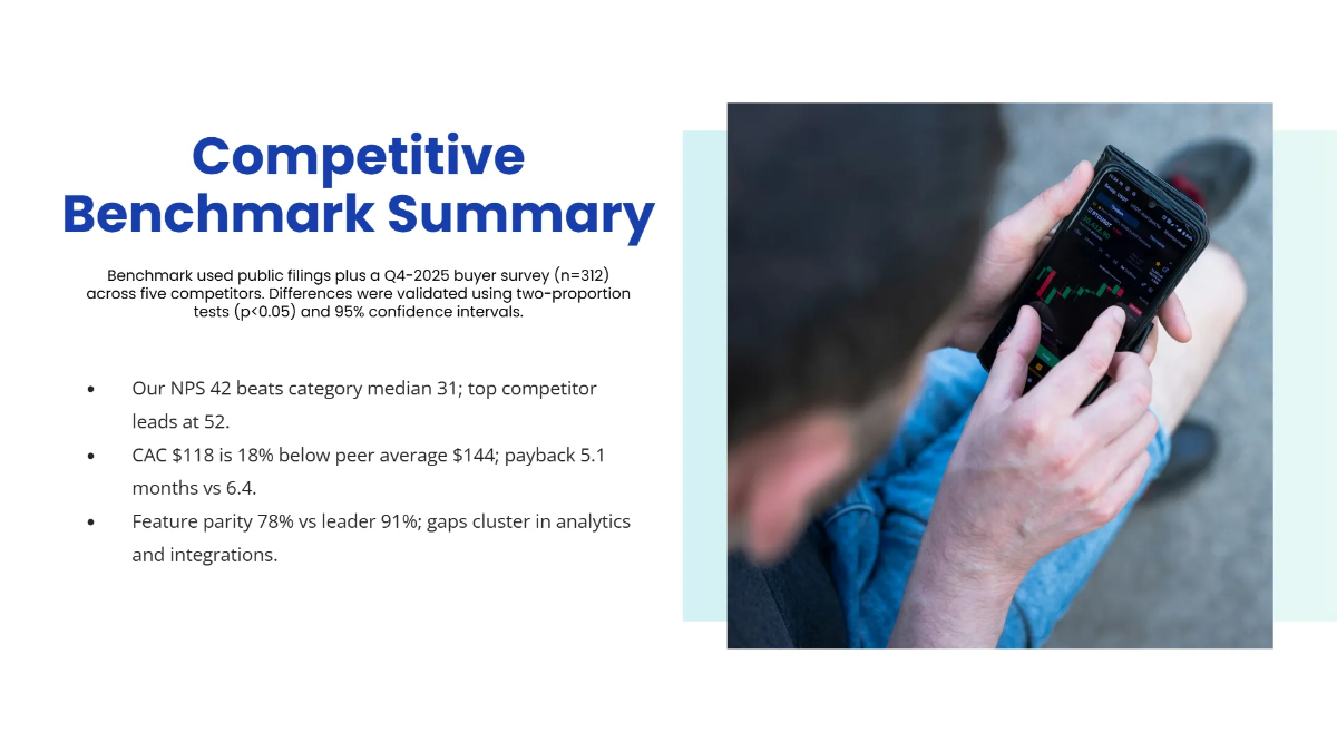 Free Business Research Report Presentation Template to Edit Online