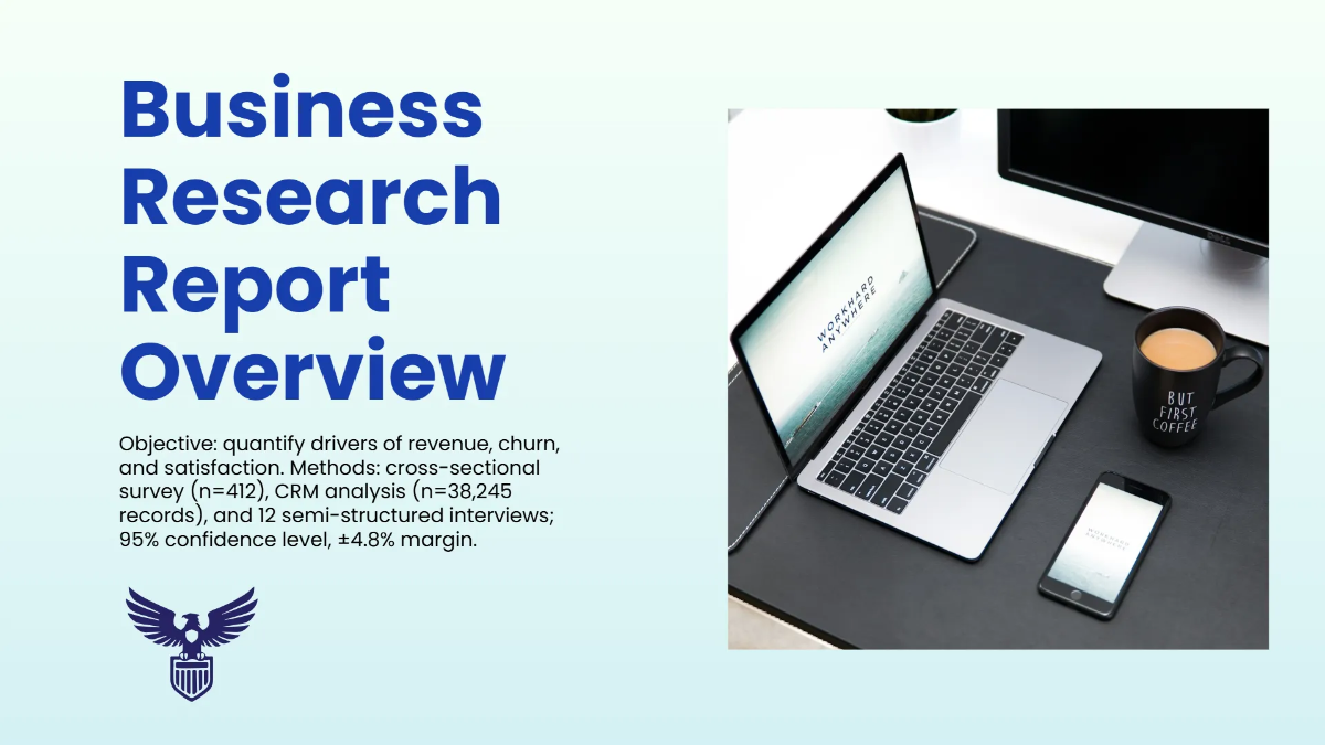 Free Business Research Report Presentation to Edit Online