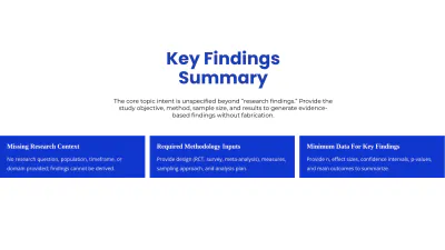 Free Research Findings Presentation Slides to Edit Online