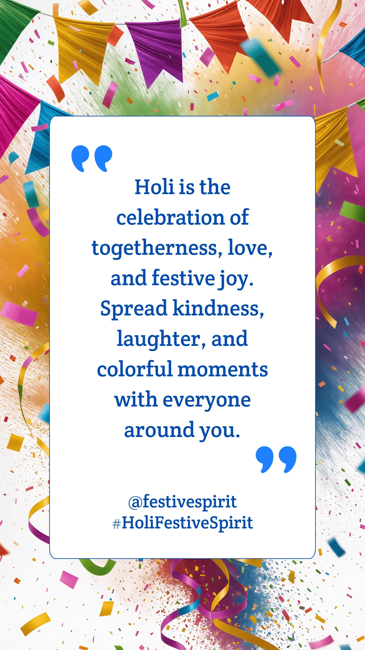 Free Festive Spirit Holi Quote Template to Edit Online