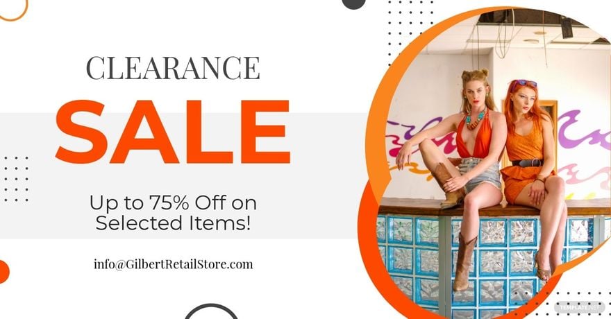 Free Clearance Sale Facebook Ad Template