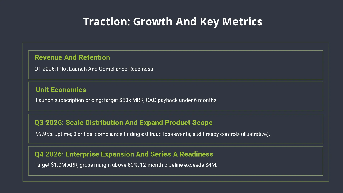 Free Fintech Venture Capital Pitch Deck Template to Edit Online