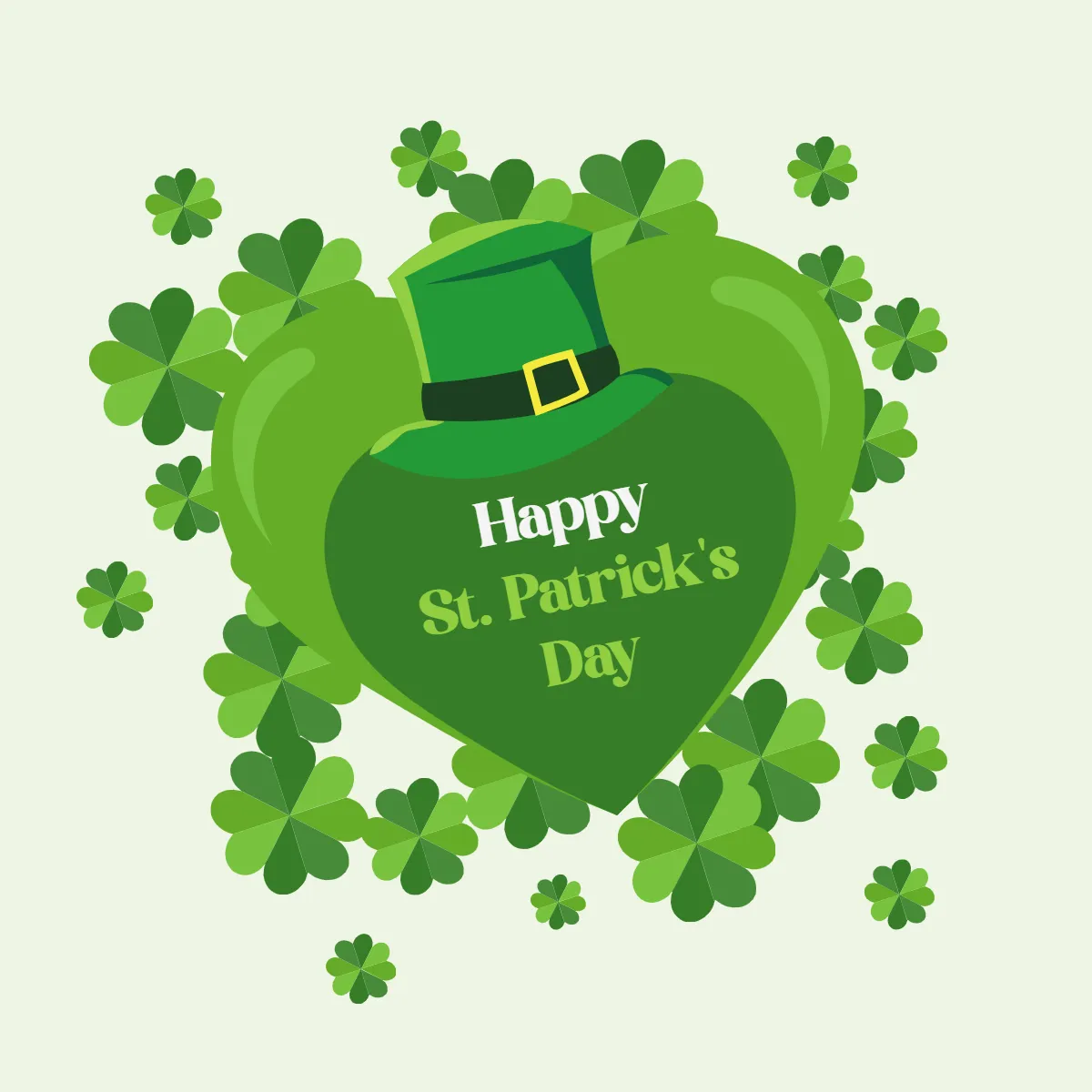 Free St. Patrick's Day Heart Clip Arts Template to Edit Online