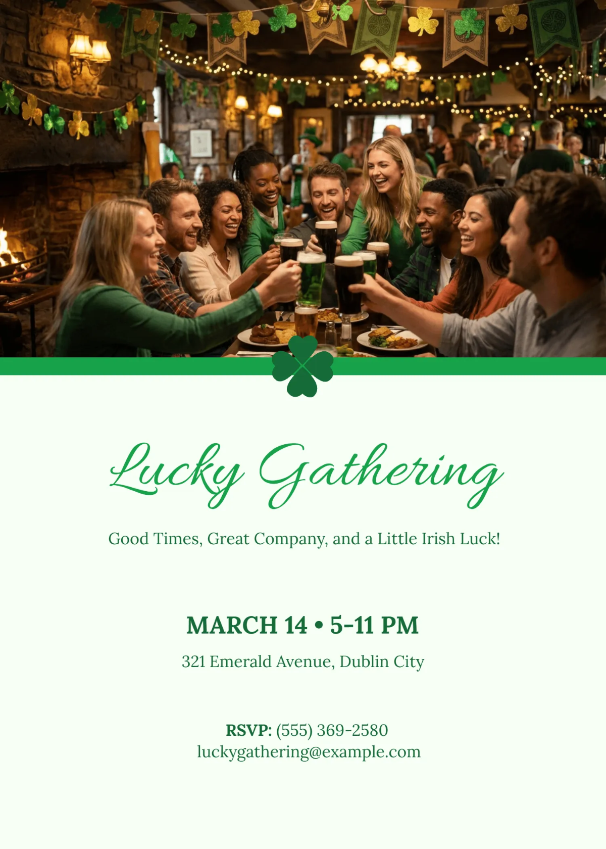 Free Lucky Gathering Invitation Template to Edit Online