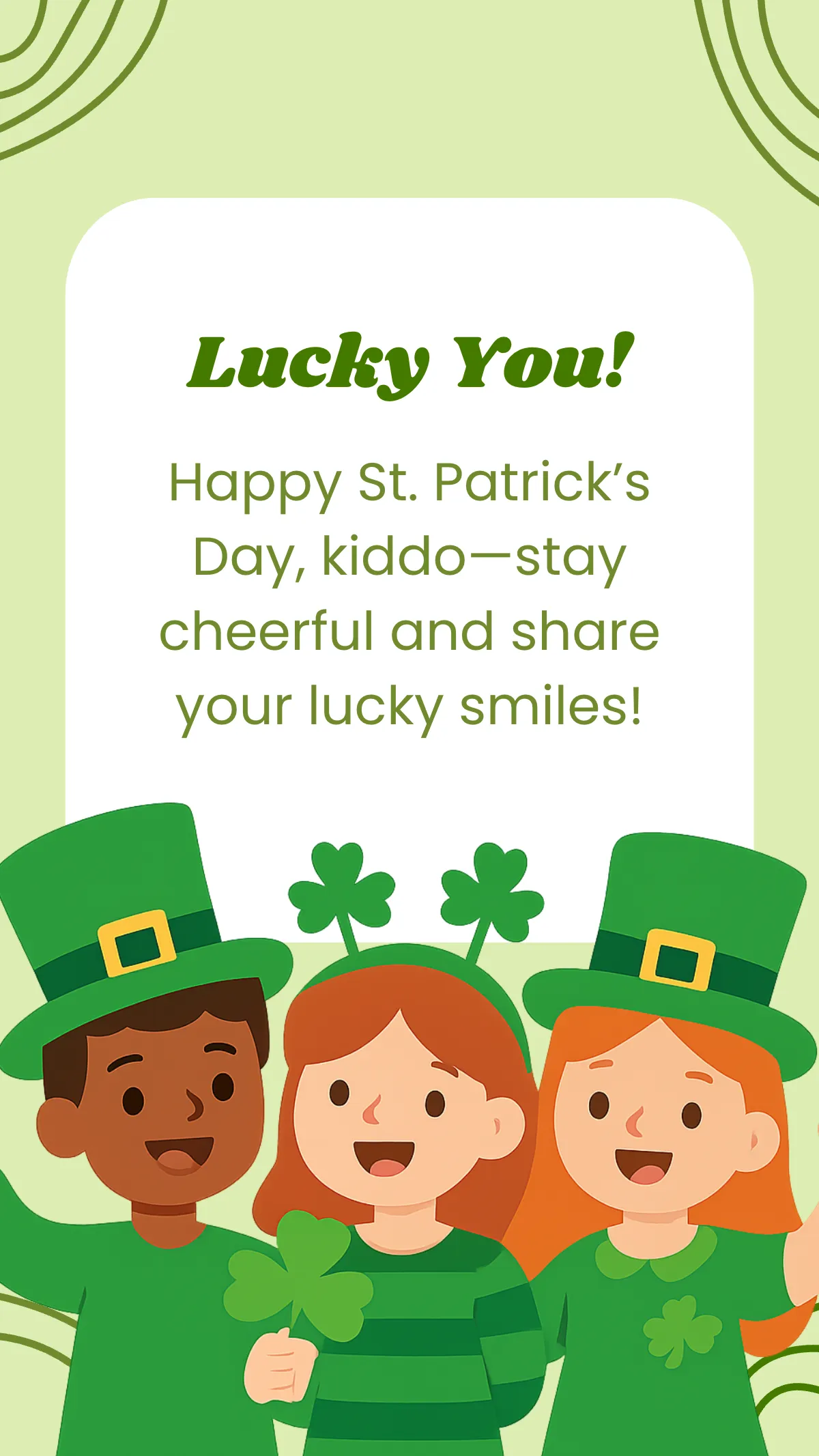 Free St Patrick's Day Kids Quote Template to Edit Online