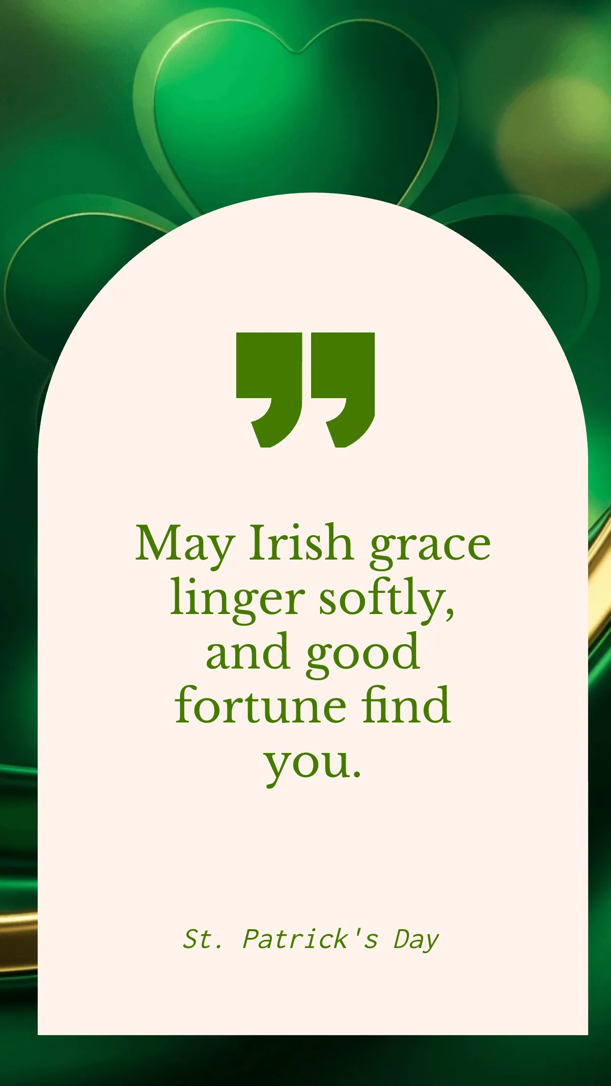 Free Classic St Patrick's Day Quote Template to Edit Online