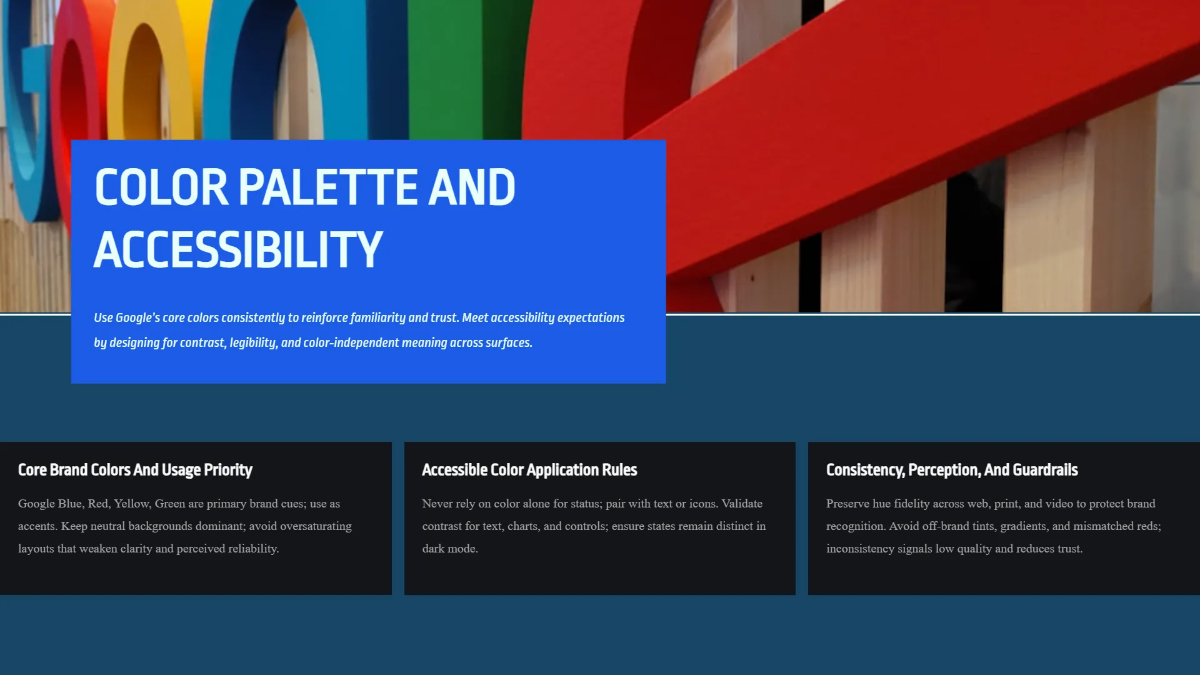 Free Google Brand Guidelines Slides Template to Edit Online