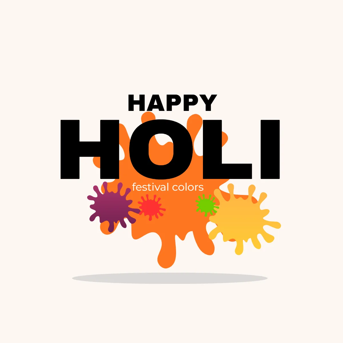 Free Holi Festival Logo Clip Arts Template to Edit Online