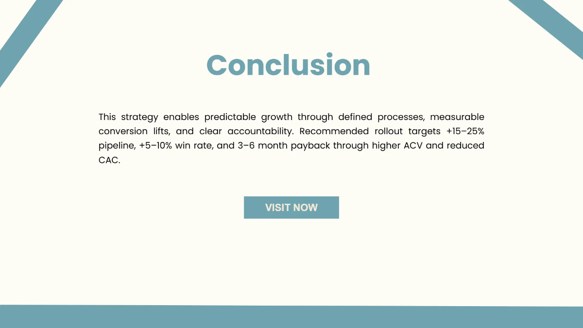 Free Sales Strategy Presentation Deck Template to Edit Online