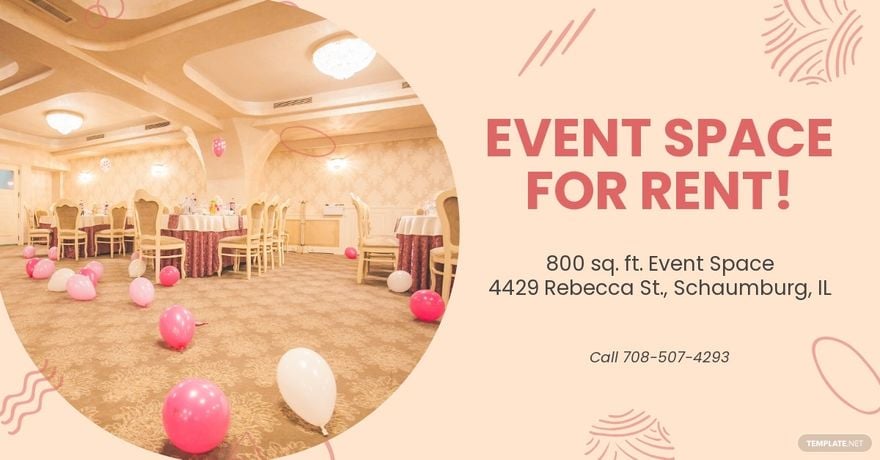Free Event Space Facebook Ad Template