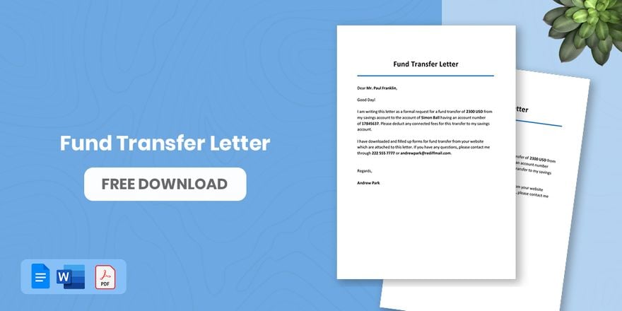 Fund Transfer Letter Template