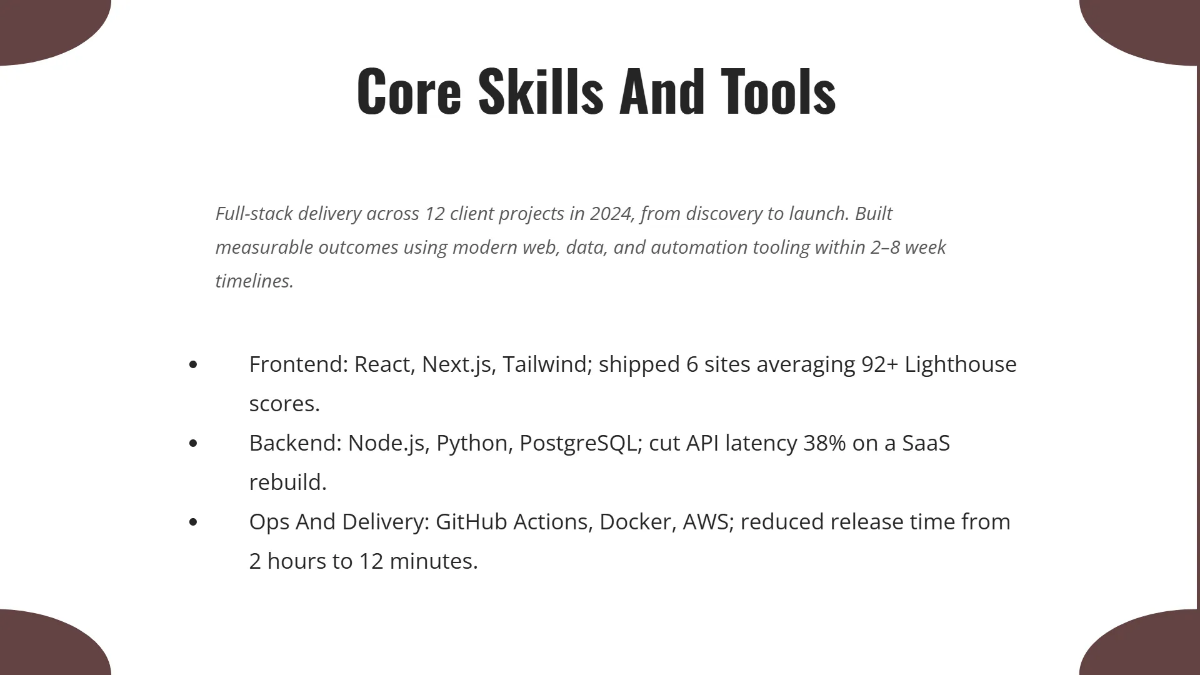Freelancer Portfolio Presentation Template to Edit Online