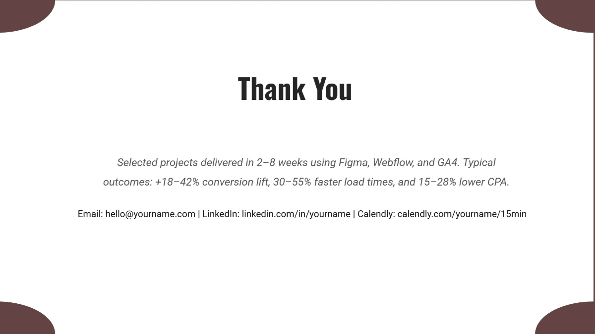 Freelancer Portfolio Presentation Template to Edit Online