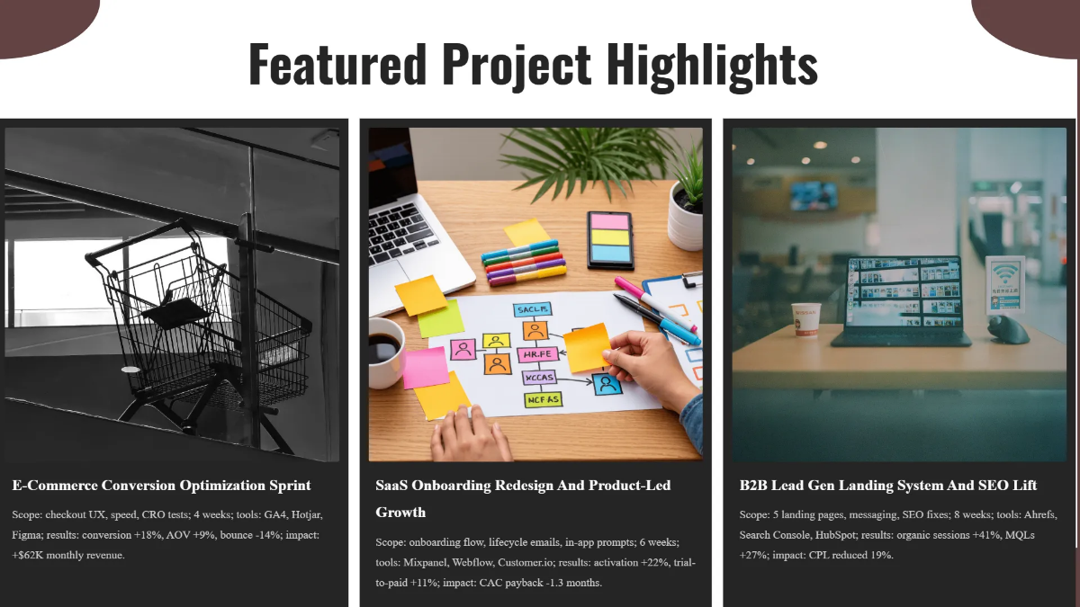 Freelancer Portfolio Presentation Template to Edit Online