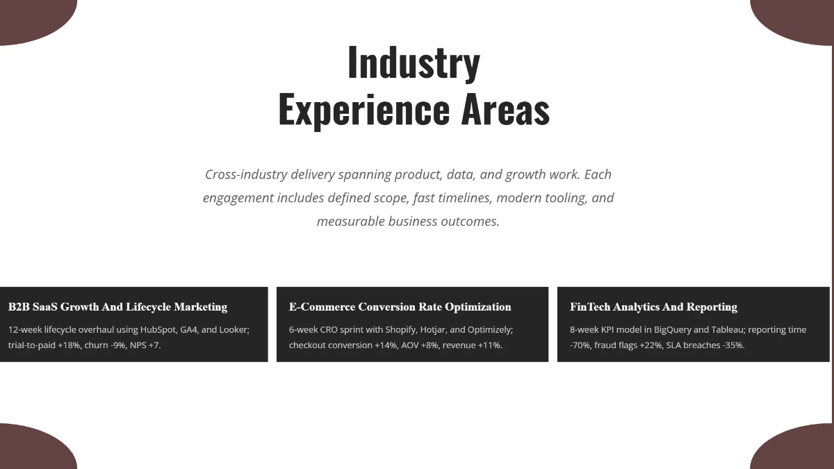 Freelancer Portfolio Presentation Template to Edit Online
