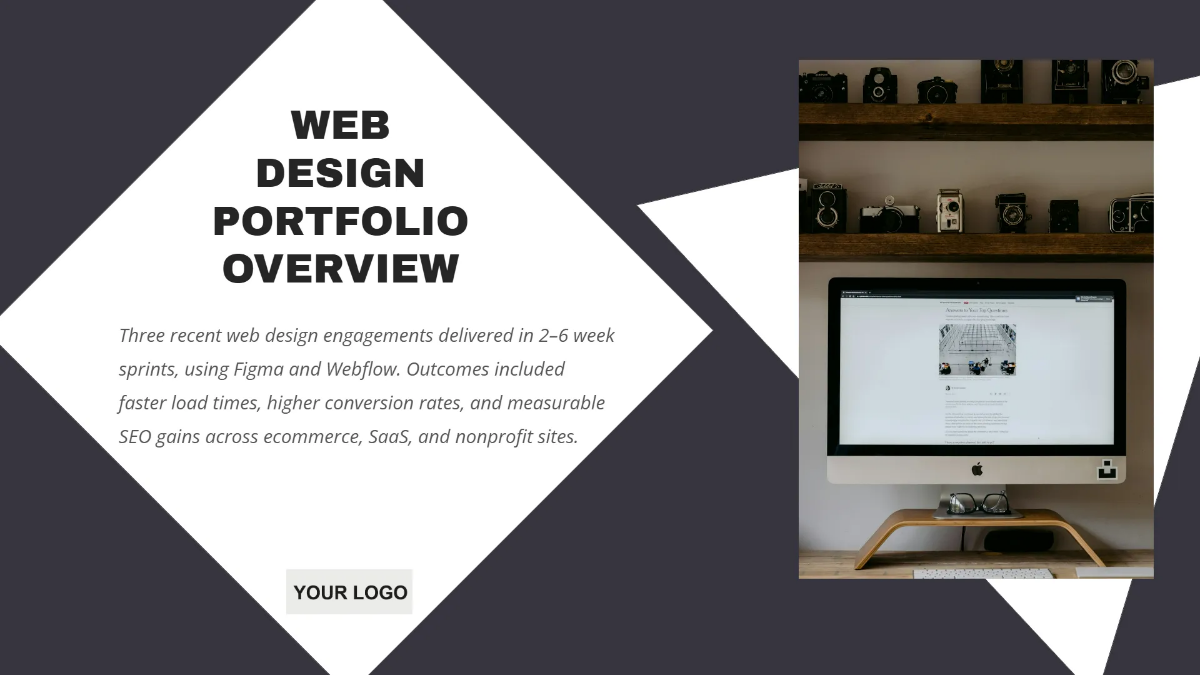 Free Web Designer Portfolio Presentation to Edit Online