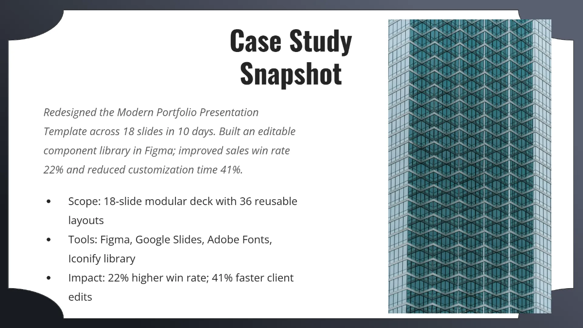 Free Modern Portfolio Presentation Template to Edit Online