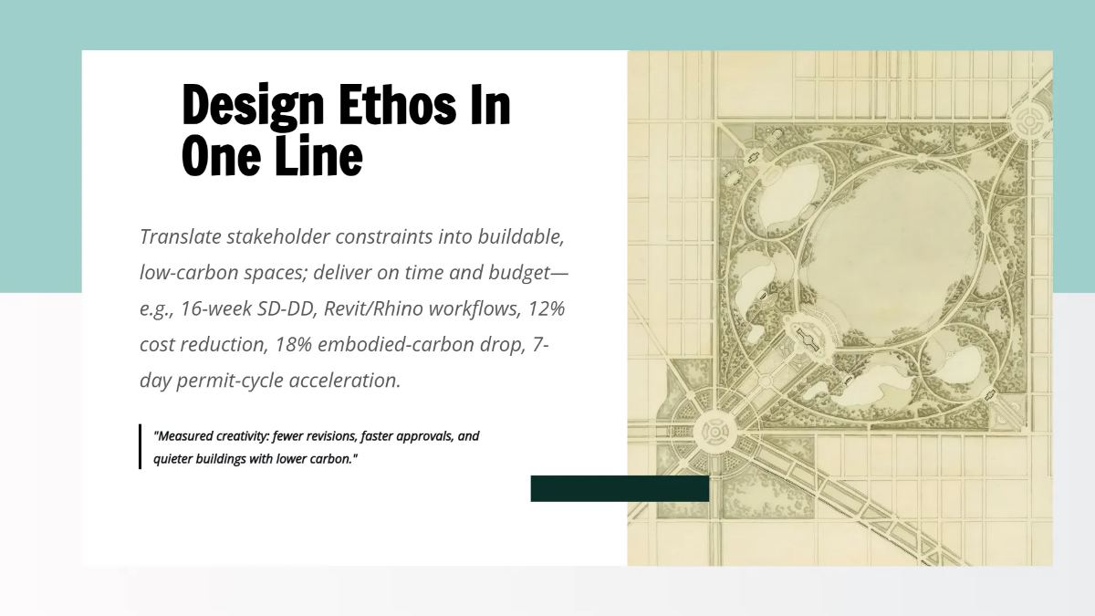 Free Architecture Portfolio Presentation Template to Edit Online