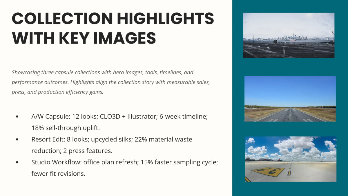 Free Fashion Designer Portfolio Slides Template to Edit Online