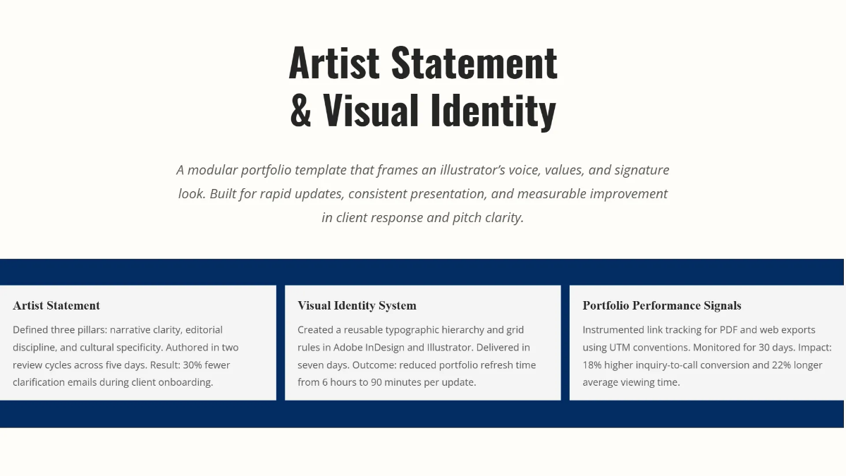 Free Art & Illustrator Portfolio Template to Edit Online