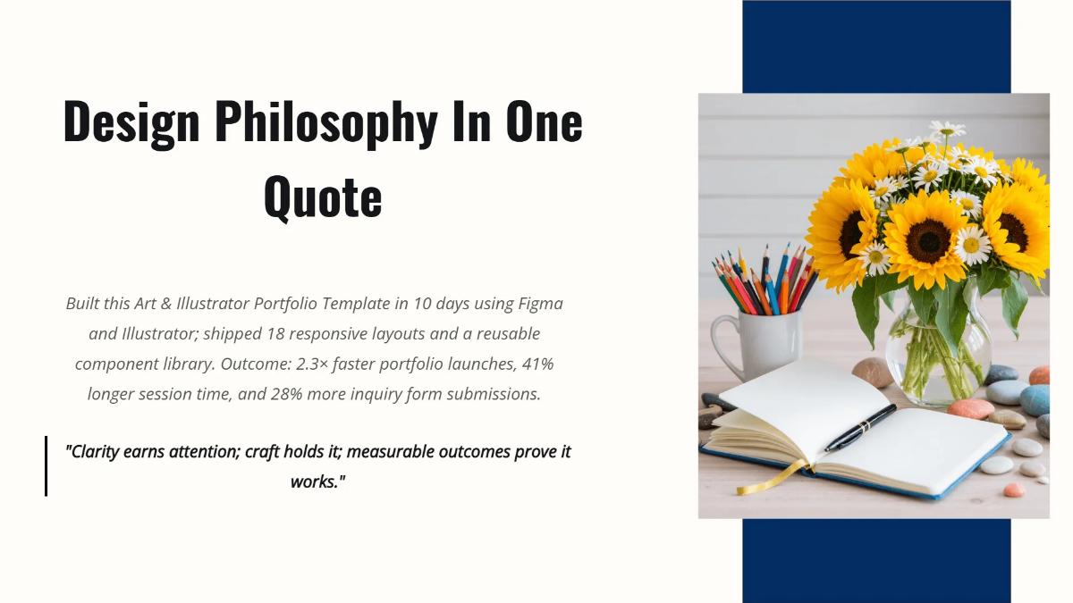 Free Art & Illustrator Portfolio Template to Edit Online