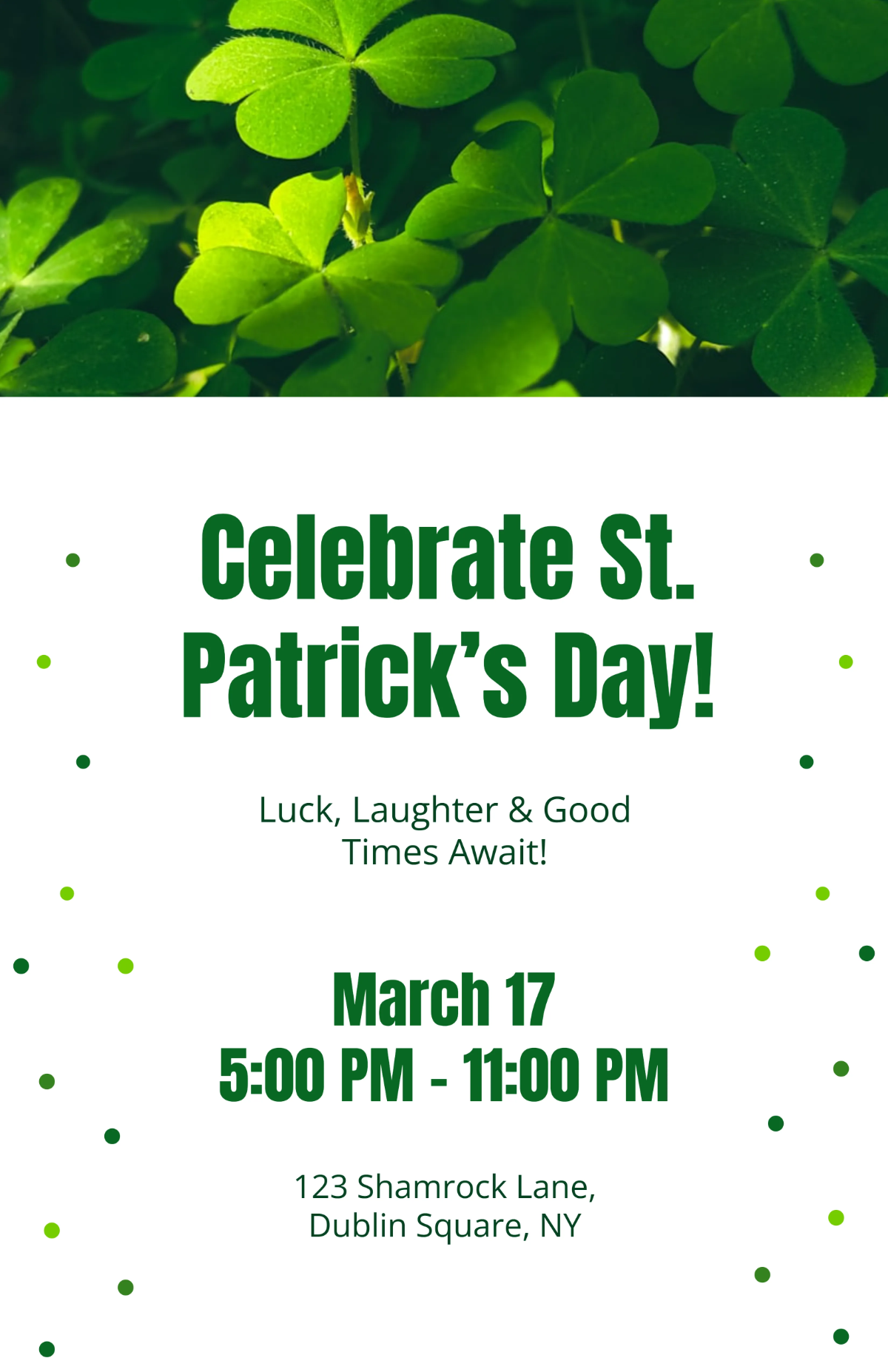 Free St. Patrick’s Day Poster Template to Edit Online