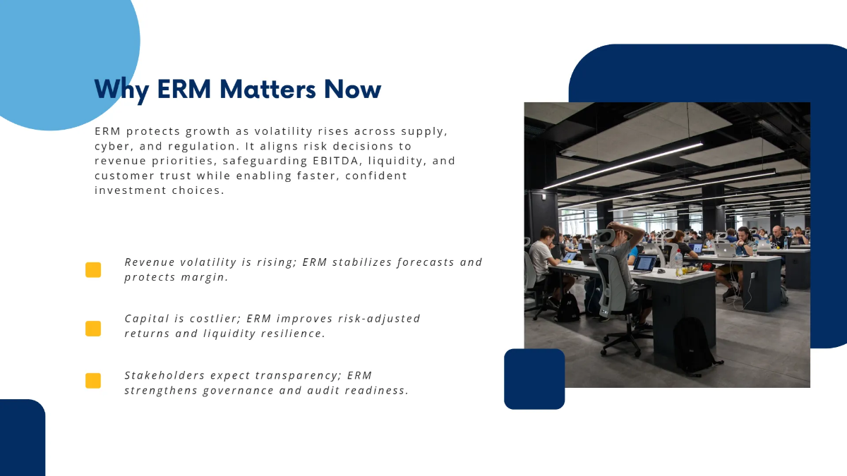 Free Enterprise Risk Management Presentation Template to Edit Online