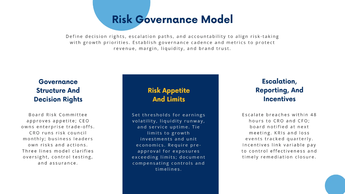 Free Enterprise Risk Management Presentation Template to Edit Online